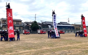 写真：飛島村観閲式